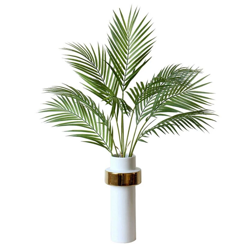 2 buc verde artificial frunze de palmier de plastic plante tropicale ramură de copac plante jungla gradina decor decor nunta La reducere! < Decoratiuni Artificiale | www.targulescu.ro