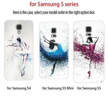 Fata de balet dans swan fusta Moale TPU Caz Acoperire Pentru Samsung Galaxy S7 Edge S8 S9 S10 S11 S20 S30 Plus Lite E Uitra
