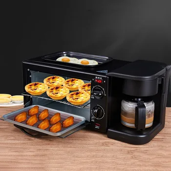 Multifunctional mic Dejun Aparat de uz Casnic Trei-în-unu mic Dejun Machine mașină de Cafea, Prăjitor de Pâine, Prăjitor de pâine, Mașină de
