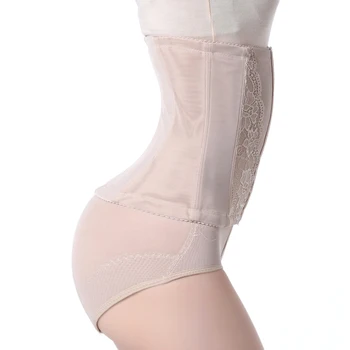 Talie inalta modelatoare Slăbire burtă femei din oțel inoxidabil corset dantela lenjerie intima pentru femei alunecă scurt corsete și bustiers