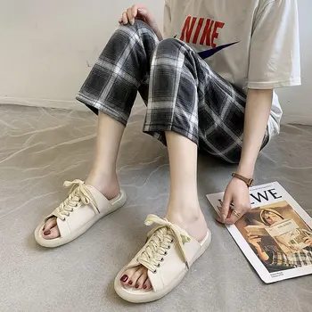 Vara 2020 nou elev sandale și papuci femei purta la modă wild fund plat jumătate, papuci de valul pantofi Z834