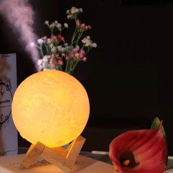 Imprimare 3D Umidificator de Aer Lava Luna Lampă de Control Tactil Reglaj Copiii Studiu Dormitor USB Aroma de Ulei Esential Difuzor de Lumina de Noapte